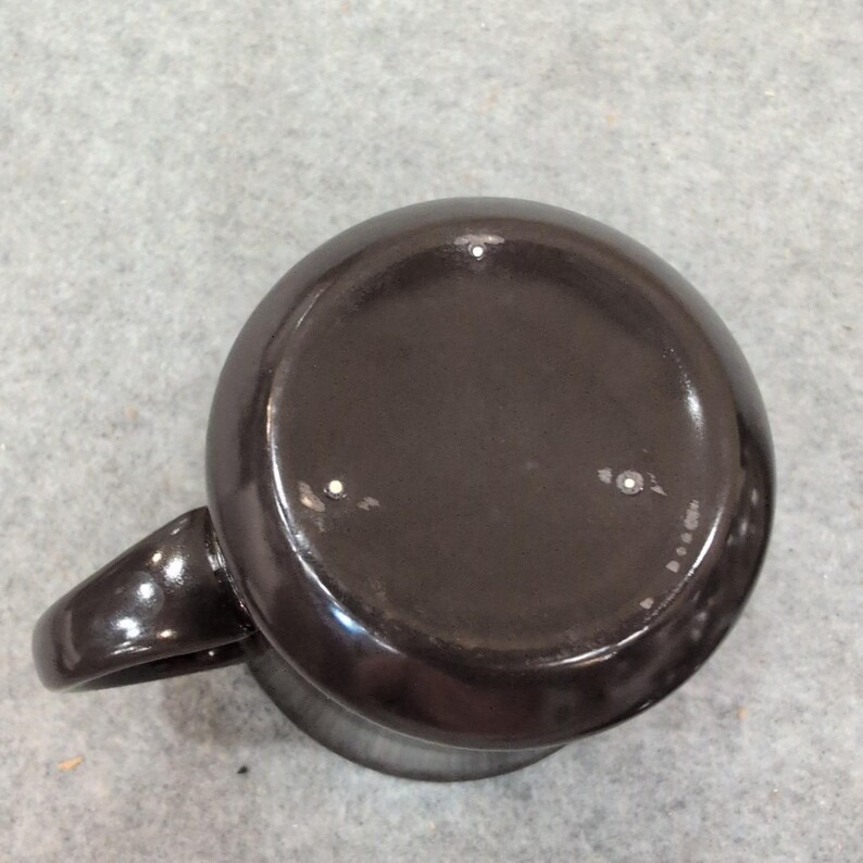 Juego de 5 tazas y platillos de café Franciscan Madeira color marrón oscuro y verde oliva. imagen 10