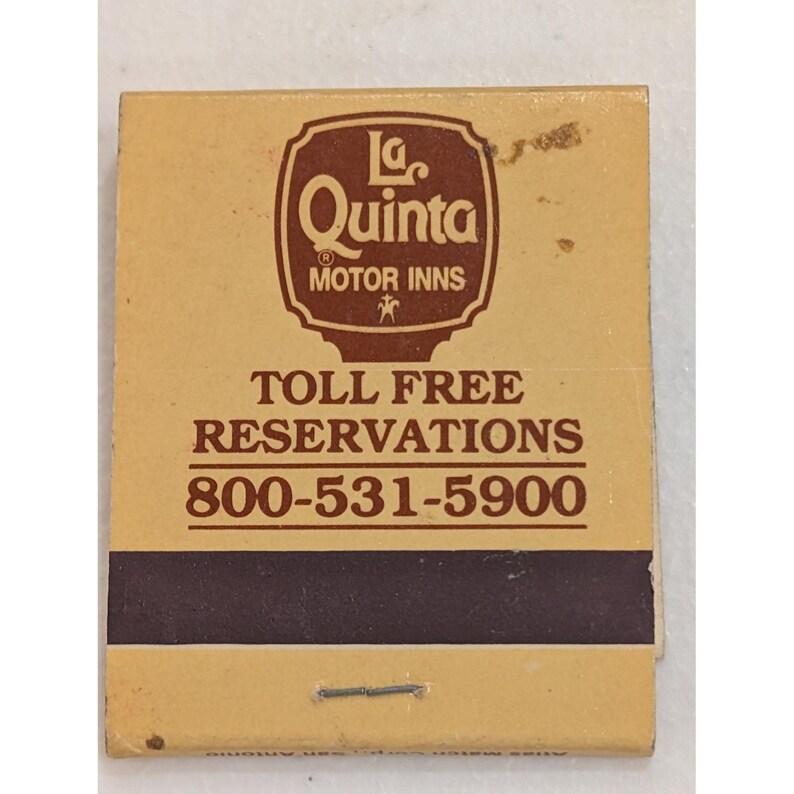 La Quinta Motor Inns Matchbook Vintage Hotel Advertising Collectible 1980 image 2