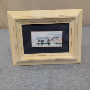 Mery Ortolio-Biocic Original Miniature Watercolor Coastal Fortress Painting 2005 image 1