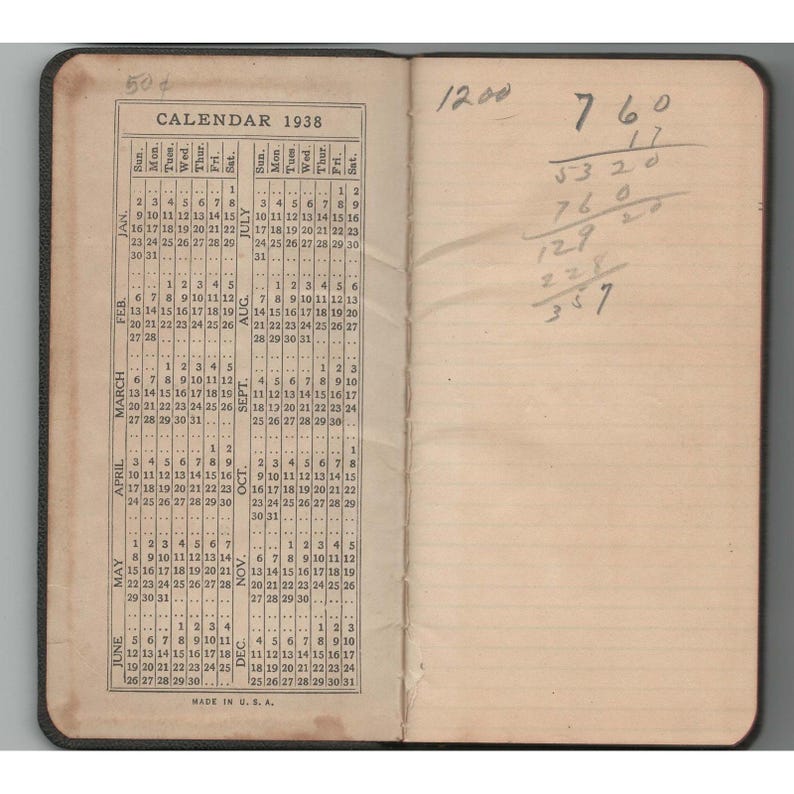 Vintage Martin Bros & Co Chicago Union Stock Yards Pocket Notebooks 1938 1940 G image 3