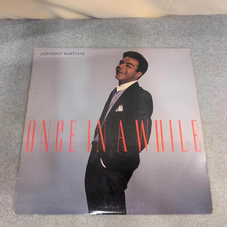 ジョニー・マティス『ワンス・イン・ア・ホワイル』LPレコード 1988年 コロンビア C 44156 ポップ・ボーカル・レコード 画像 1