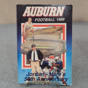 1989 Auburn Football Media Guide Jordan-Hare Stadium 50th Anniversary Tigers image 1