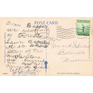 Vintage Leinenpostkarte US-Schlachtschiffe Long Beach, Kalifornien 1944 Zweiter Weltkrieg Marine Bild 2