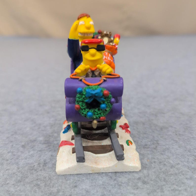 The Simpsons Christmas Express Mayor Quimby Vote Quimby Sleigh Figurine 2004 image 3