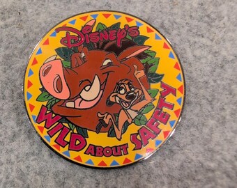 Disney Wild About Safety Pin Timon Pumbaa Lion King UL 2003 Collectible