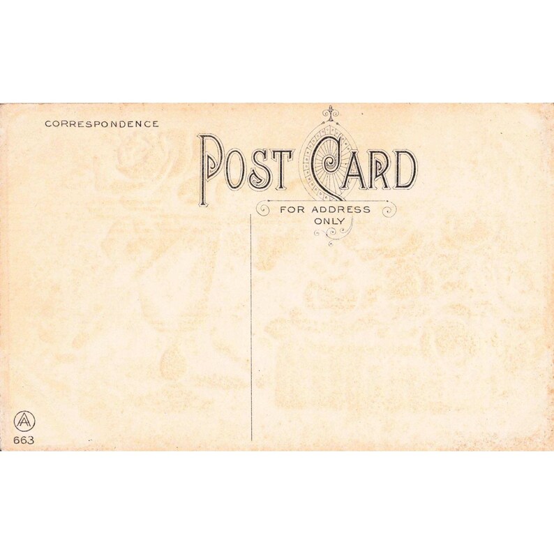 Carte postale ancienne, chaton tigré, roses, lithographie « Je ne peux pas m'oublier », non oblitérée, A 663 image 2