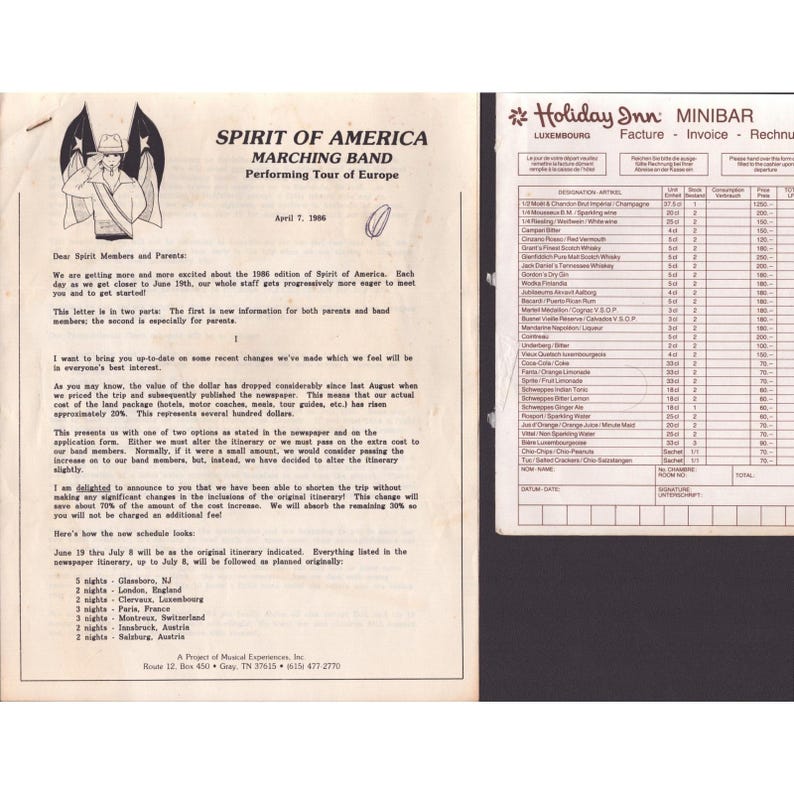 Spirit of America Marching Band 1987 Europe Hawaii Tour Ephemera Lot Newspaper image 7