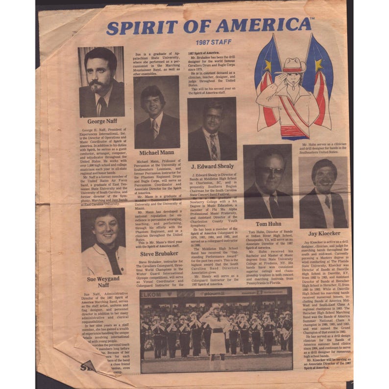 Spirit of America Marching Band 1987 Europe Hawaii Tour Ephemera Lot Newspaper image 2