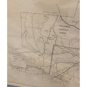 Big 1984 VTH General Highway Map Clay County Alabama State Highway Dept 4 x 3 Ft image 5