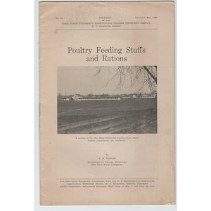 Boletín de alimentos y raciones para aves de corral n.° 63 de la Universidad Estatal de Ohio, 1928 imagen 1