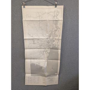 VTG 1982 Mobile County Alabama General Highway Map 39" x 18" Bayou La Batre