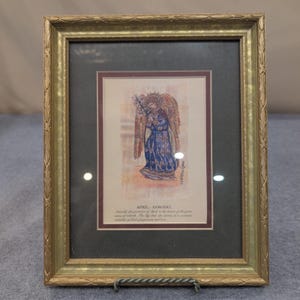 Framed Art Print April Asmodel Angel Artwork Religious Inspirational 12" × 9.5" image 1