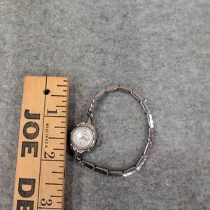 Vintage Woldman Ladies Cocktail Watch Swiss Made Silver Tone Untested image 3