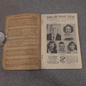 1939 Radio and Revival Special Hymn Book R. E. Winsett Shaped Notes Tennessee image 3