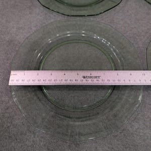 Fostoria Fairfax Green Depression Glass Octagonal Dinner Plates Set of 4 2375 image 4