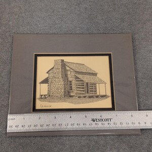 Al Hammond impression vintage cabane en rondins architecture rustique emmêlés art image 7