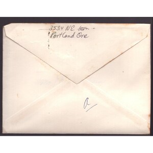 Vintage 1965 Portland Oregon Postmark Envelope 5c Flag Stamp Sarasota Florida image 2