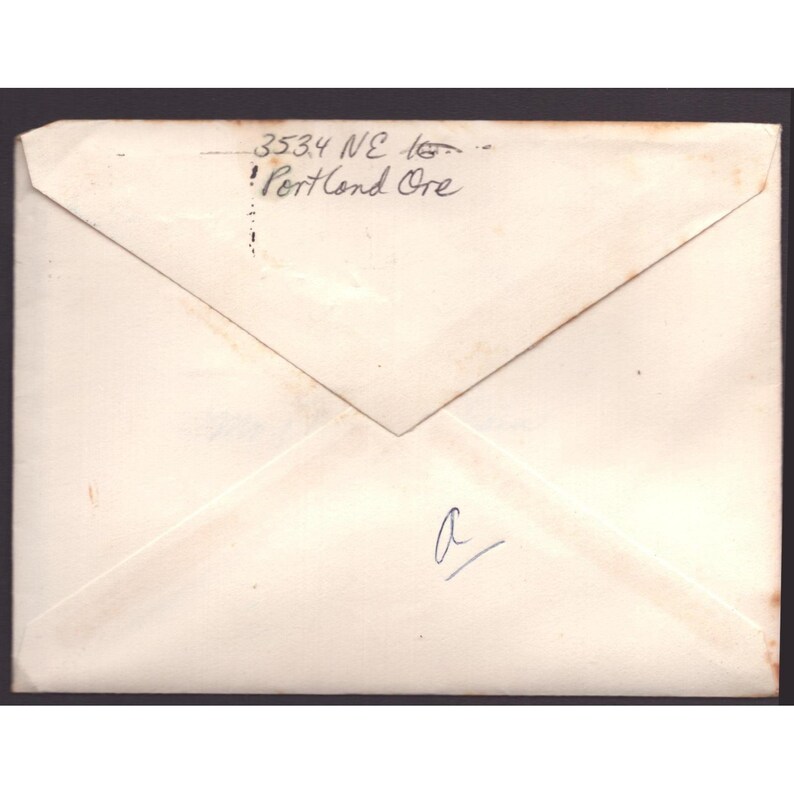 Vintage 1965 Portland Oregon Postmark Envelope 5c Flag Stamp Sarasota Florida image 2