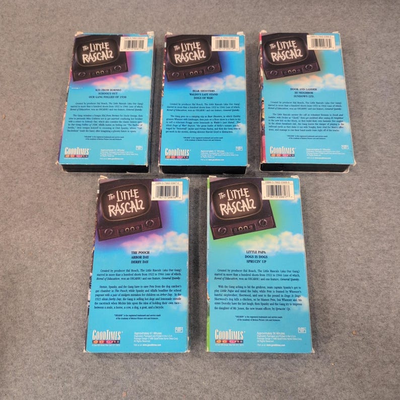 The Little Rascals Funniest Episodes VHS Set Volumes 1-5 GoodTimes Home Video image 3