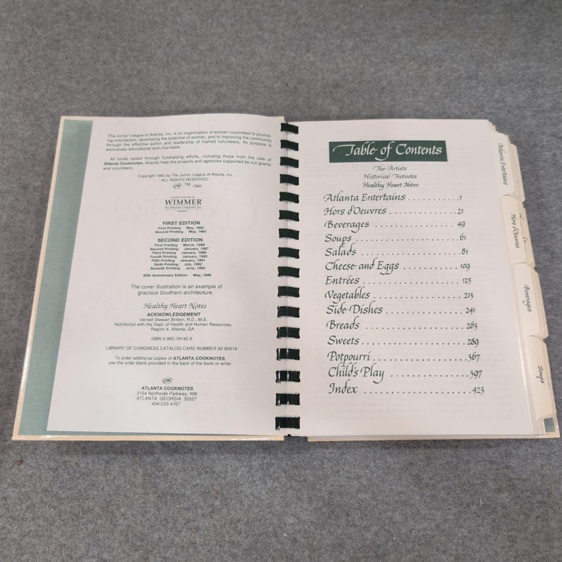 Atlanta Cooknotes Junior League of Atlanta 80th Anniversary Edition Cookbook image 3