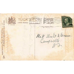 Postal antigua de Pascua de Raphael Tuck & Sons de 1910, serie de lirios en relieve 702 VG- imagen 2
