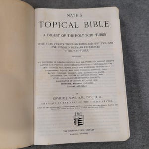 Nave's Topical Bible Digest of the Holy Scriptures Southwestern Company VG image 4