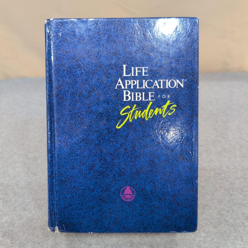Bibbia per studenti con applicazioni pratiche per la vita quotidiana - La Bibbia vivente - 1992 - Copertina rigida - Blue Tyndale immagine 1