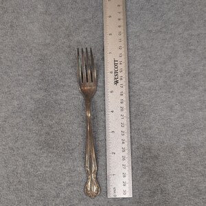 Rogers & Bro. Reinforced Plate Serving Fork Silver Tone Ornate Handle image 2