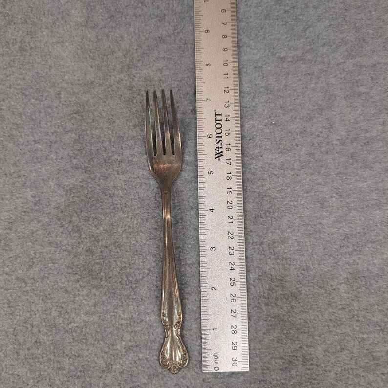 Rogers & Bro. Reinforced Plate Serving Fork Silver Tone Ornate Handle image 2