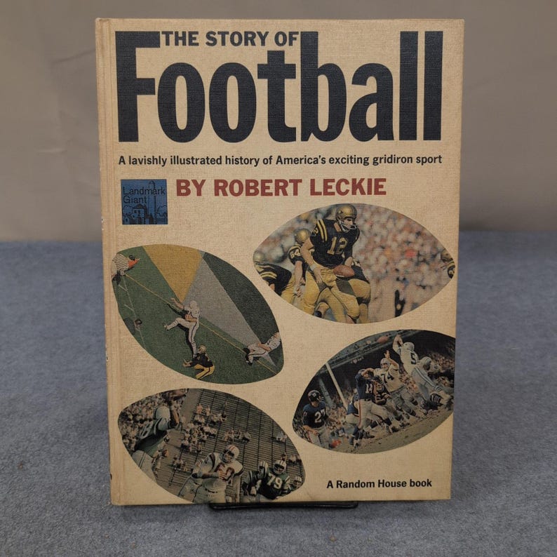 The Story of Football by Robert Leckie Landmark Giant Random House 1969 Vintage image 1