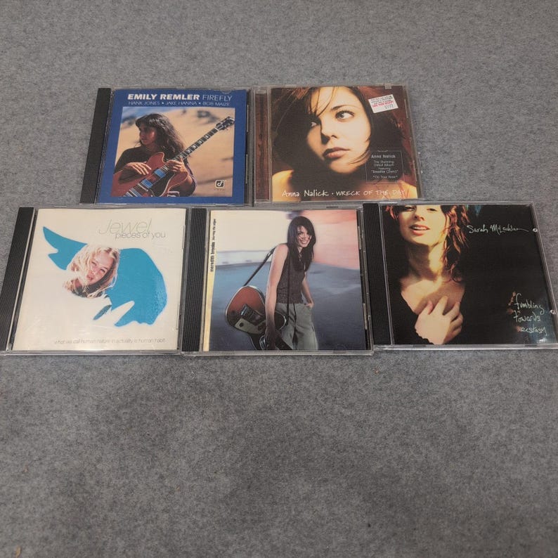 Female Singer Songwriter 5 CD Lot Emily Remler Jewel Sarah McLachlan Anna Nalick image 1