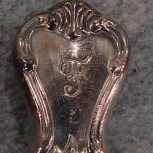 Old Company Plate Signature Rose Silverplate Flatware Set 13pc Monogrammed F image 3