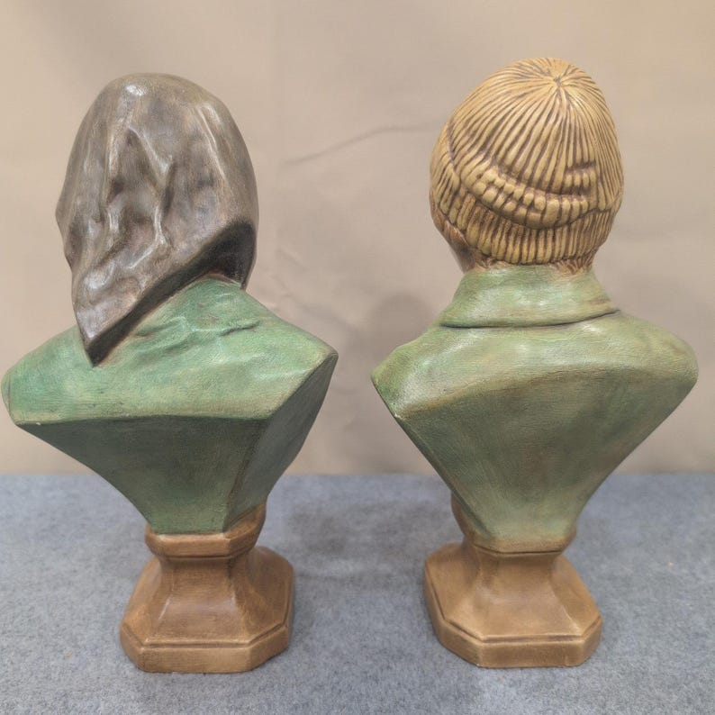 Vintage Salty Dog and Sea Hag Beulah Ceramic Bust Figurines Nautical Decor Set image 6