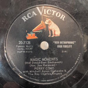 Perry Como Catch a Falling Star Magic Moments 10 inch 78 RPM RCA Victor VG afbeelding 2