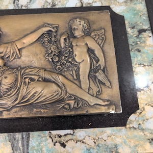 Andrew Kolb & Son Neoclassical Relief Wall Art Gold Frame Cherub Style 875 image 3