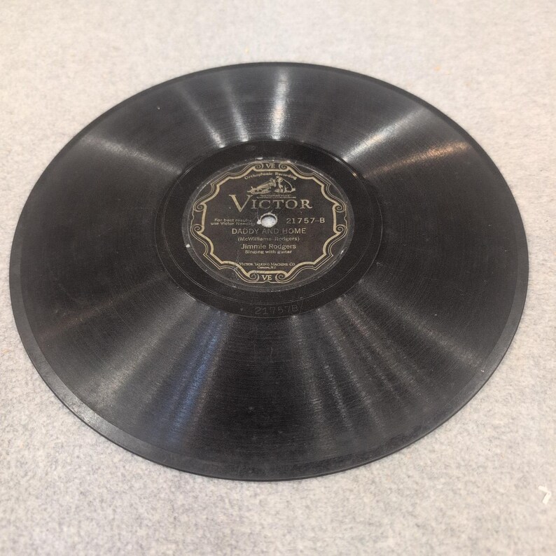 Jimmie Rodgers My Old Pal Daddy and Home Victor 21757 78 RPM Shellac Record image 4