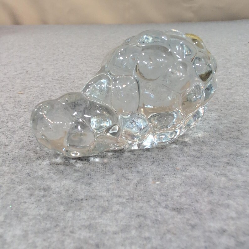 Vintage Clear Textured Art Glass Bubble Turtle Figurine Paperweight MCM image 1