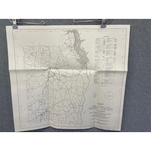 1981 Henry County Alabama General Landstraße Vintage Map Topographic Road 19 "x 18" Bild 1