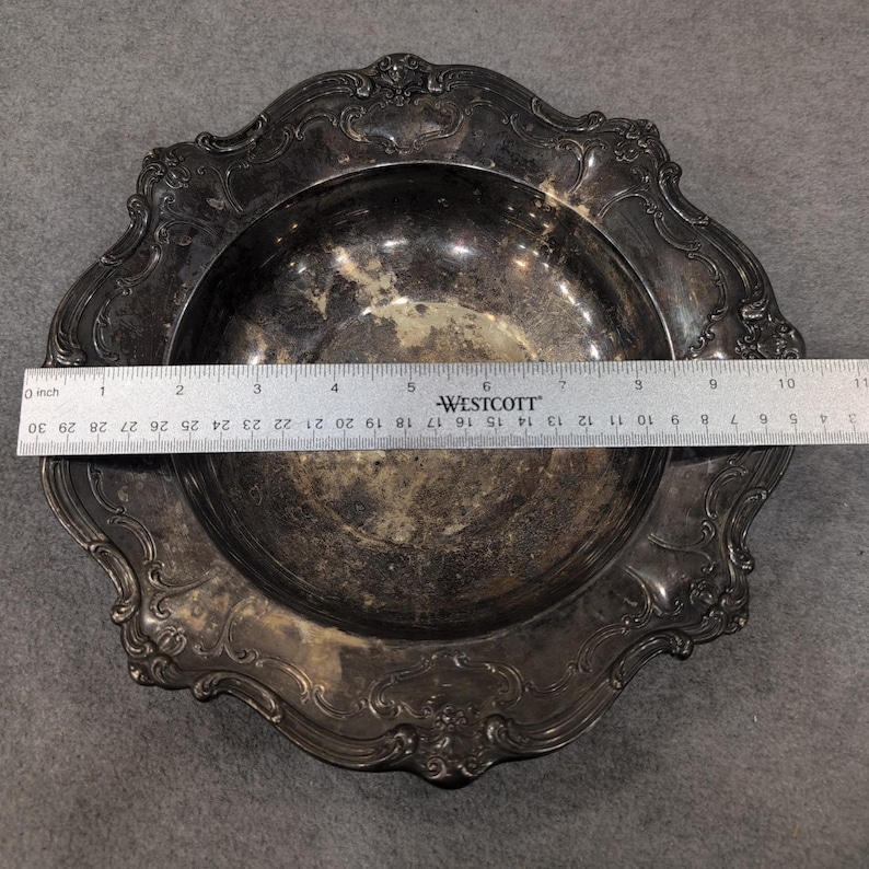 Gorham Silver Original Vintage Silverplate Chantilly Pattern Scalloped Bowl image 7