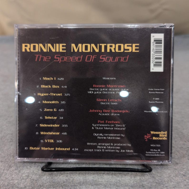 Ronnie Montrose The Speed of Sound CD 2005 Wounded Bird Records WOU 3323 Rock image 2
