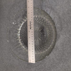Vintage Arcoroc USA Crystal Glass Serving Bowl Starburst Faceted Design 9" x 4" image 5