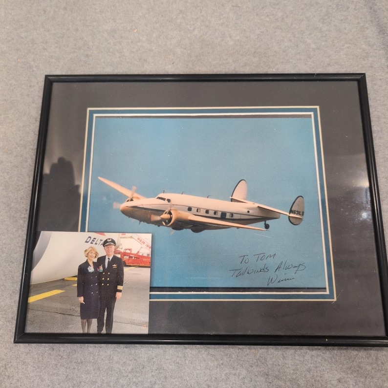 Lockheed 18-56 Lodestar N631LS Framed Photo Inscribed + Delta Air Lines Captain image 1