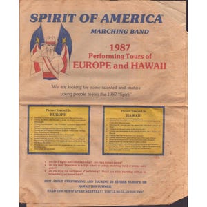 Spirit of America Marching Band 1987 Europe Hawaii Tour Ephemera Lot Newspaper image 1