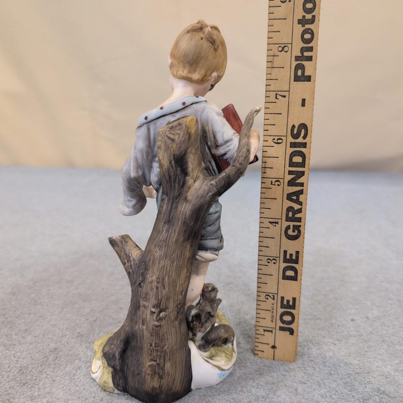 Vintage Folk Singers Porcelain Boy with Accordion Figurine 2147 Matte Finish image 4