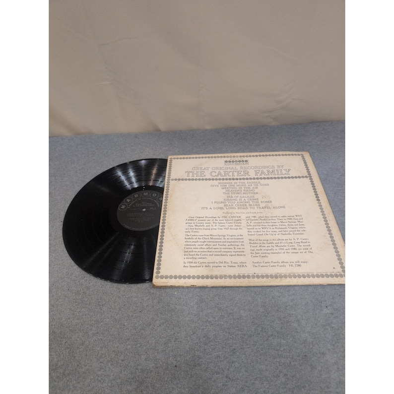 The Carter Family Great Original Recordings Vinyl LP Harmony Columbia HL 7300 image 3