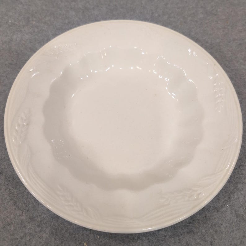 Royal Staffordshire Ironstone Wilkinson Ltd England Wheat Embossed Soup Bowl image 1