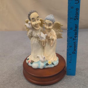 1996 Sansco Heritage House Angel Couple Music Box Oh What a Beautiful Morning image 7