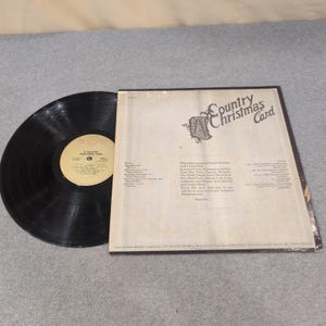 A Country Christmas Card Vinyl LP Various Artists Johnny Cash Tammy Wynette 1973 image 2