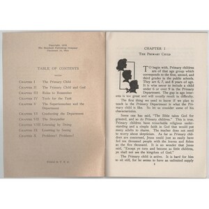 How to Conduct the Primary Department Tessa Colina 1952 Vintage Booklet image 3