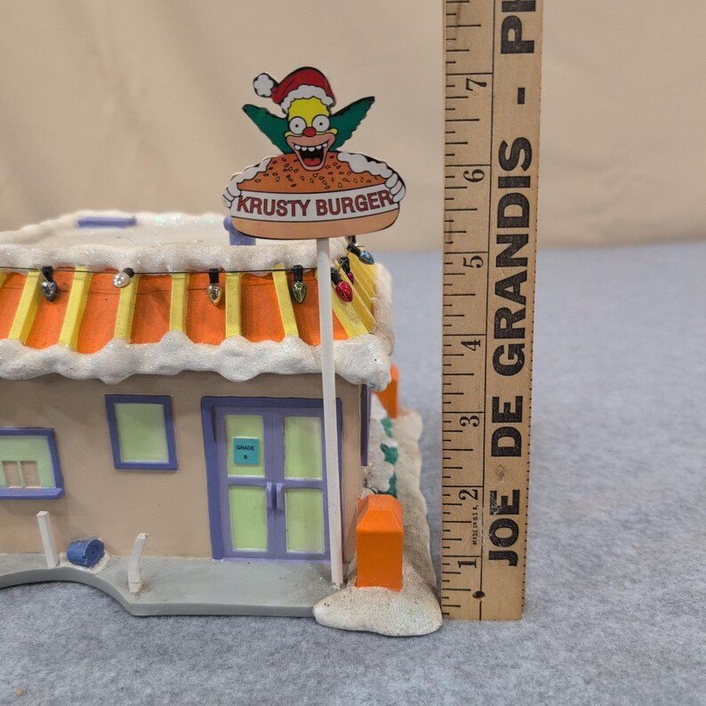 Hawthorne Village The Simpsons Christmas Village Krusty Burger Lighted Sculpture image 6